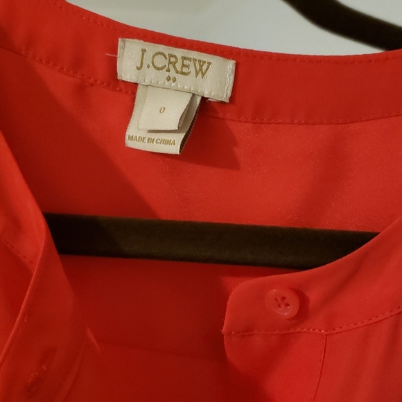 J.crew factory red sleeveless blouse tank 0 XS - Picture 2 of 4